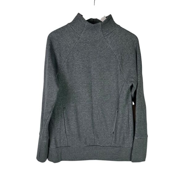 Fabletics Women's XS Gray Mock Neck Sweatshirt Long Sleeve - Picture 1 of 6